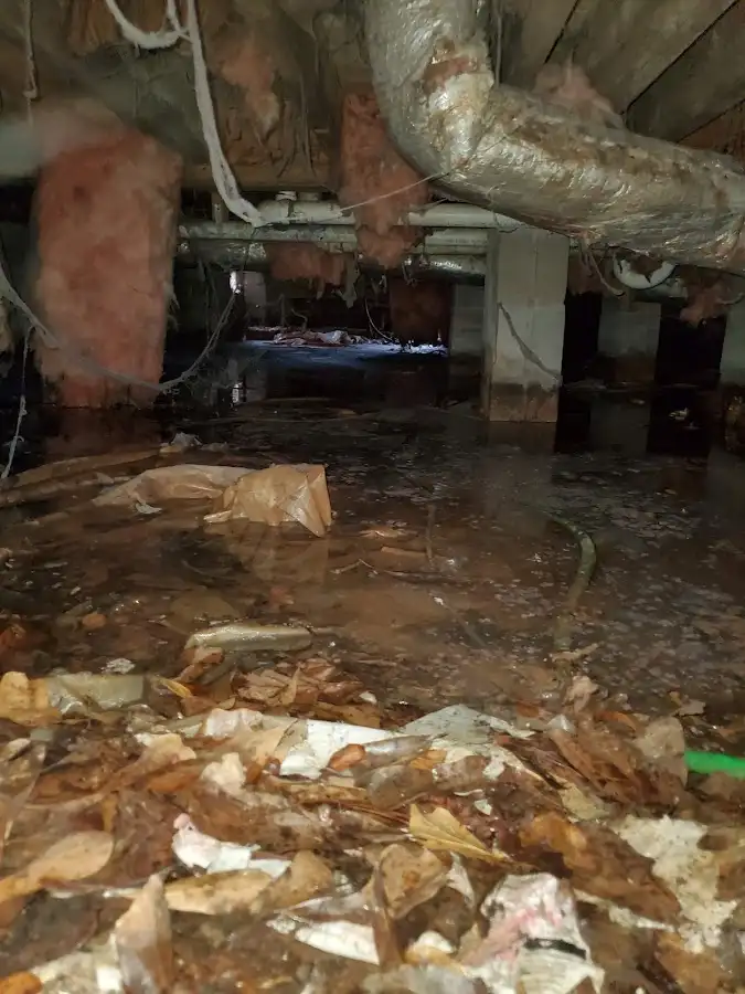 Crawl space flood assessment for Commercial Water Damage Restoration in Puyallup
